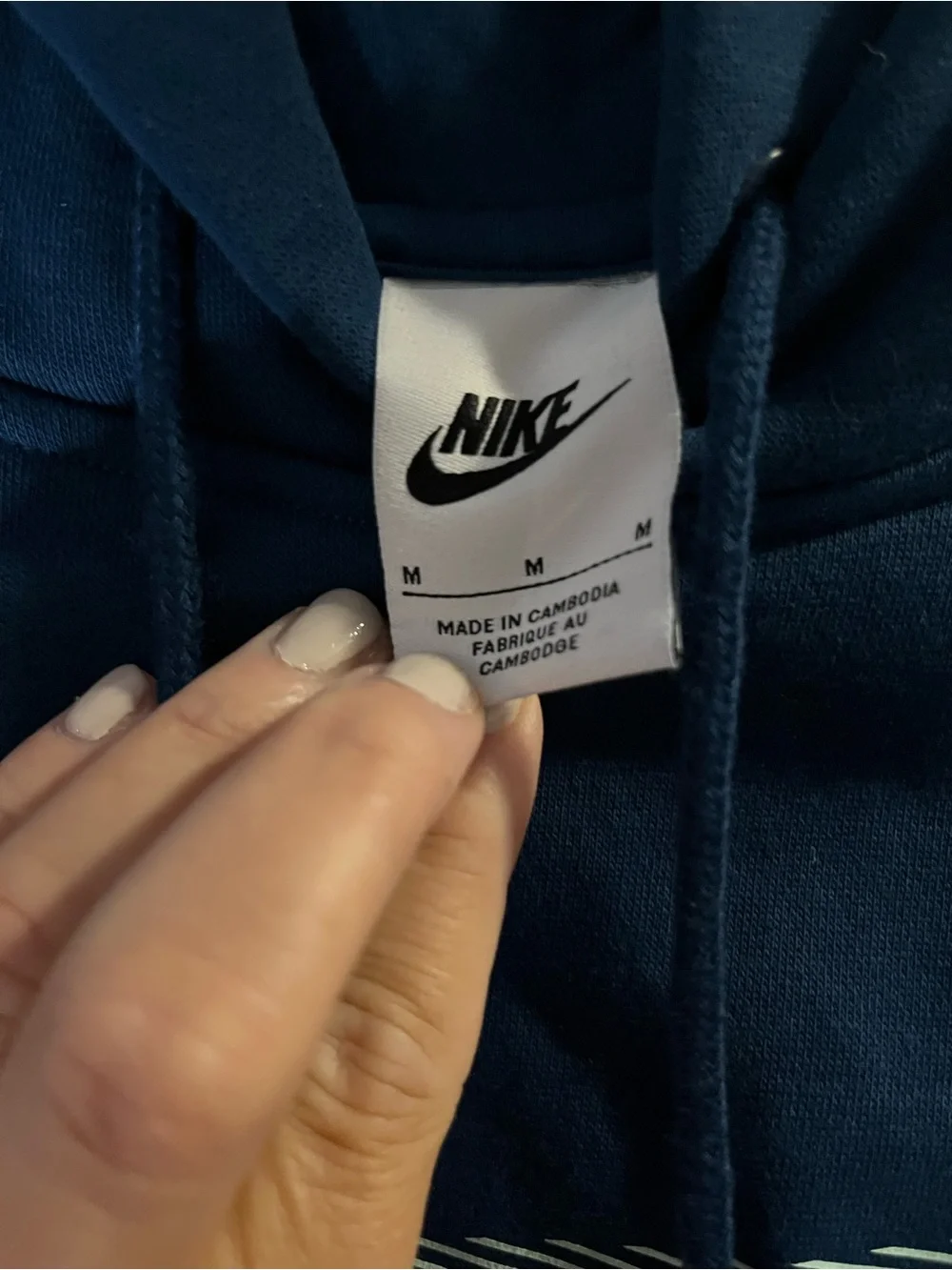 Nike Teal Cropped Pullover Hoodie with Swoosh medium